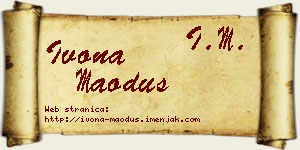 Ivona Maoduš vizit kartica